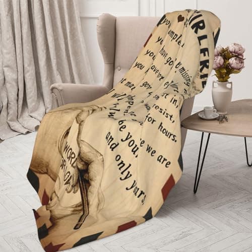 Gifts for Girlfriend to My Girlfriend Blanket Romantic Gifts for Her I Love You Throw Blankets Birthday Anniversary Blankets for Bed Sofa 50"x60"