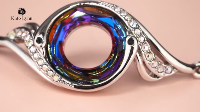 Kate Lynn ♥ Rise From the Ashes Phoenix Bracelet Made with Crystals from Austria, Adjustable Slider Bracelet for Women, Packaged with Jewelry Box, Birthday Gift for Women, Symbol of Luck and Renewal