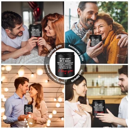 Homsolver Anniversary Wedding Birthday Gifts for Him Boyfriend Husband, Unique Romantic Gift for Him Lavender Candle, Funny Romantic Anniversary Birthday Gifts for Him,Boyfriend, Husband