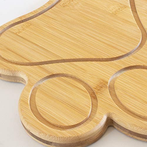 Totally Bamboo Paw Shaped Bamboo Wood Cutting Board and Charcuterie Board, Great Gift for Dog and Cat Lovers