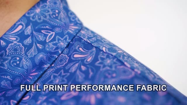 Golf Shirts for Men Dry Fit Short Sleeve Print Performance Moisture Wicking Polo Shirt