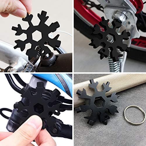 Stocking Stuffers Gifts for Men 18-in-1 Snowflake Multitool, Christmas Birthday Gifts for Men Dad Husband Him Grandpa, White Elephant Gifts for Dad Who Have Everything, Cool Gadgets Tools