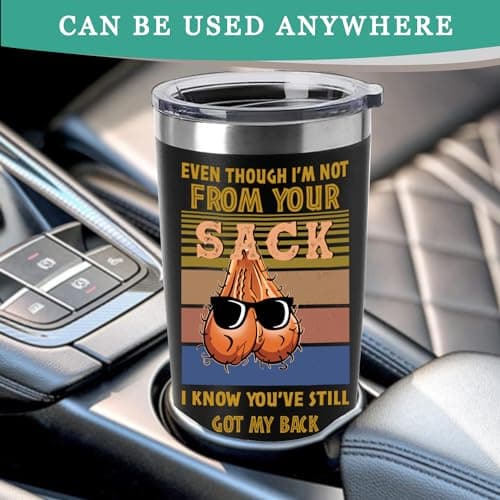 Bonus Dad Gifts - Funny Step Dad Gifts From Daughter, Son, Kids for Christmas Father's Day, Birthday - Best Bonus Dads Travel Coffee Mug 20 oz Tumbler