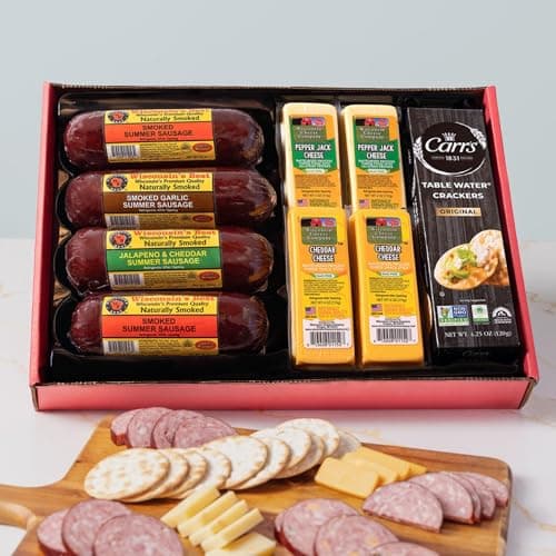 Wisconsin Cheese Company - Ultimate Mancave Gift Box - 100% Wisconsin Cheese, Sausage & Cracker Gift Box | Perfect for Parties, Charcuterie Boards and Holiday Gifts