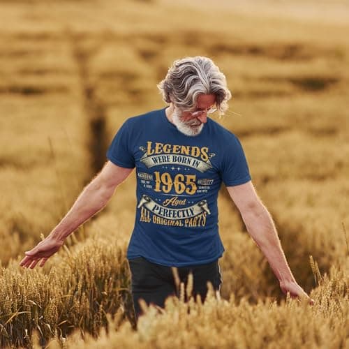 60th Birthday Shirt for Men, Legends were Born in 1965, Vintage 60 Years Old Tee T Shirt
