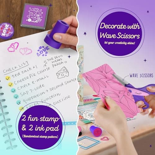 2-Pack DIY Journal Kit for Girls -Christmas Birthday Gifts for Girls 8 9 10 11 12 13 14 Years Old - Arts & Crafts for Teens Trendy Stuff - Scrapbook & Diary Supplies Toys Set