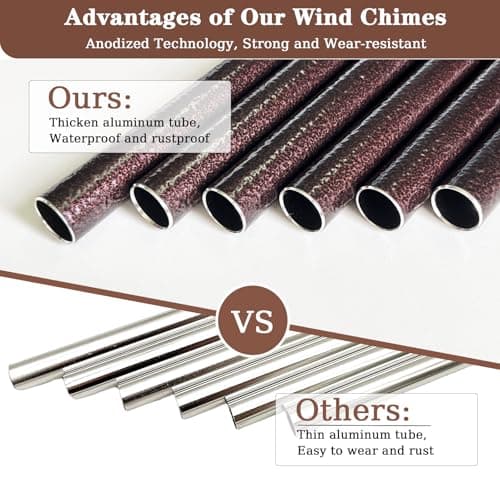 60th Birthday Gifts for Women, 32” Wind Chimes Happy 60 Year Old Birthday Gifts for Her Mom Sister Wife Grandma