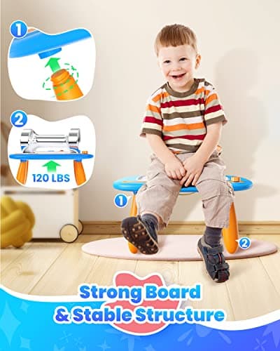 Toddlers Toys Ages 1-3, Magnetic Drawing Board, Doodle Board Pad Learning and Educational Toys for 18 Months Baby 1-3 Yr Kids Birthday Gifts - Blue