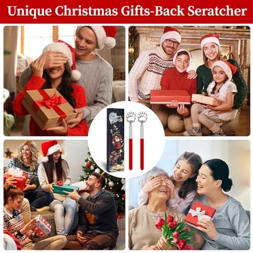 Unique Extendable Back Scratcher Gifts for Women Men Who Have Everything, Ideal Secret Santa Christmas Gifts for Dad Mom Grandma Sister Friends, Stocking Stuffers for Adults Men Women