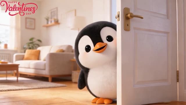 Gifts for Him Her Boyfriend Girlfriend, To My Love Handmade Crochet Penguin Present, Wedding Anniversary Birthday Gift for Women Men, Romantic I Love You Gift for Couples Wife Husband Christmas