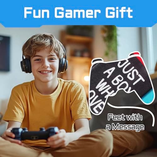 Gamer Gifts for Teens Boys - Baseball Hockey Football Basketball Gifts, Gaming Socks for Adult, Kids 4-18 Years