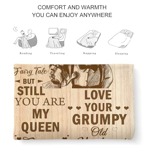 CENSIHER Gift for Wife from Husband to My Wife Blanket Wedding Anniversary Romantic Gifts for Women Birthday Christmas Valentine's Mother's Day Healing Thoughts Blanket Presents for Her