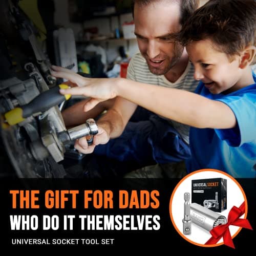 RAK Super Universal Socket Tool, 7-19mm Universal Socket Wrench Set, Gator Grip with Power Drill Adapter Set, Stocking Stuffer, Ideal Cool Gadgets Stuff for Birthday Gifts for Men Dad Husband