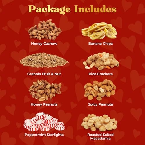 Christmas Gift Baskets - 6 Tier Indulgence Nuts Gift Basket Tower with Filled With Snacks & Nuts - Gourmet Food christmas Gift for Men & Women.