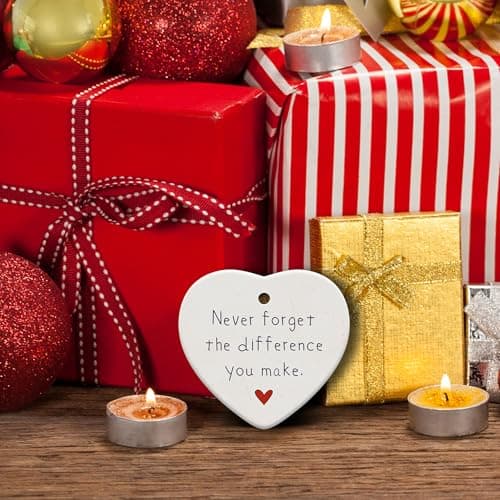 Thank You Gifts for Women, Nurse, Coworkers, Teacher, Retirement Farewell Going Away, Never Forget The Difference You Make Ornament, Christmas Ornaments 2025