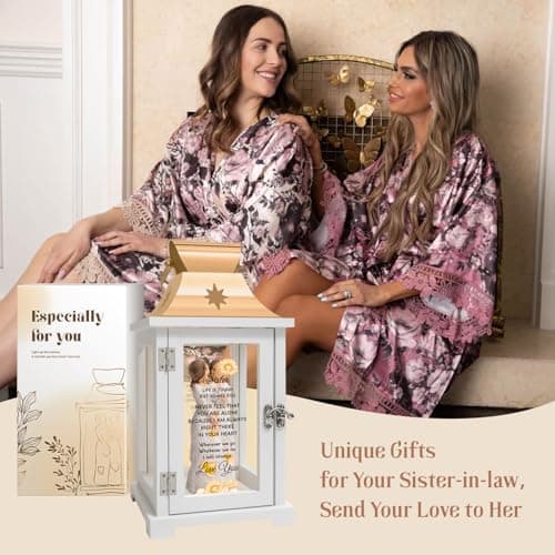 Homazing Sister Gifts Lantern - Unique Sister Gift Ideas for Mothers Day, Christmas, Thanksgiving