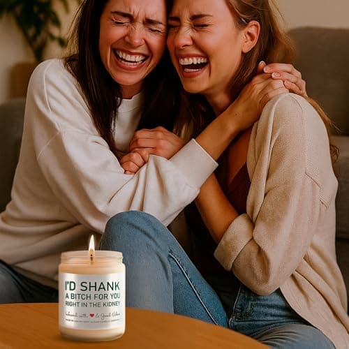 Best Friend Candle - Sister Candle - Funny Birthday Gifts for Women - Hand Poured in The USA - 9 oz - Bestie Gift - Cotton Wick, Cute Christmas Friendship Gifts Ideas, Valentines Day