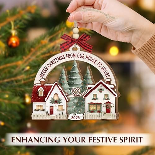 Neighbor Christmas Ornament 2025 – Neighbor for Women Men, Friendship Ornament for Bestfriends, Merry Christmas Next Door Neighbor Gift Idea, Wooden Hanging Tree Decoration