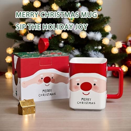 2025 Christmas Gift Set for Women, Holiday Gift Box with Cozy Blanket, Hand Cream, Santa Mug, Scented Candle & Fuzzy Socks, Christmas Gift Basket for Mom, Sister, Best Friend or Coworker