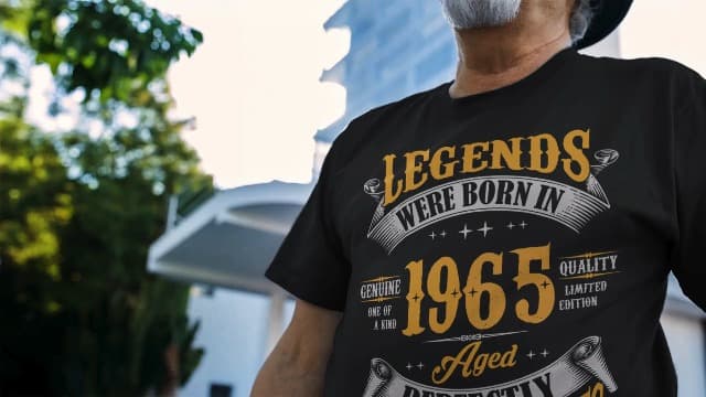 60th Birthday Shirt for Men, Legends were Born in 1965, Vintage 60 Years Old Tee T Shirt