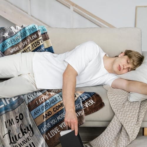 Gifts for Boyfriend/Husband, Boyfriend Birthday Gifts, I Love You Gifts for Him, Wedding Anniversary Birthday Gift for Men, 1 Year Anniversary Romantic Gift for Boyfriends, to My Man Blanket 60"X50"