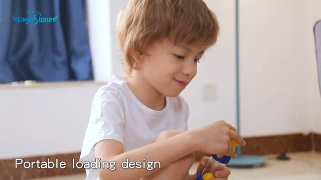 EagleStone Dinosaur Shooting Toys for Boys 5 6 7 8 9 Years Old, Electronic Kids Target Games w/ Air Pump Gun, LCD Score Record, Sound, 24 Foam Balls, Birthday Party Favor,Christmas Gifts for Toddlers