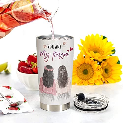 Best Friend Tumblers - You Are My Person 20oz - Perfect Gifts for Best Friends, Friendship Gifts