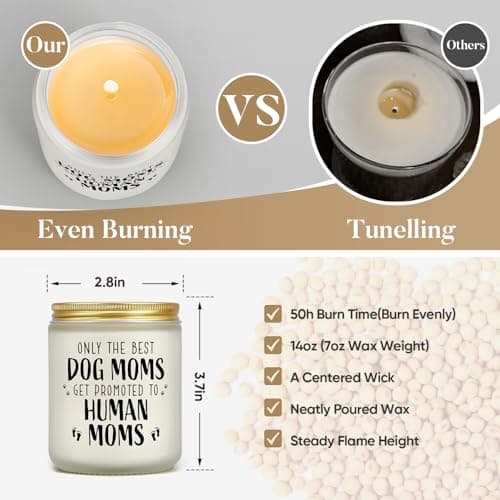 New Mom Gifts for Pregnant Women, Funny Dog Mom Pregnancy Gift for Expecting Moms, Mother to be Gift for First Time Mommy, Congrats on Pregnancy Candle Present for Wife Friend Sister