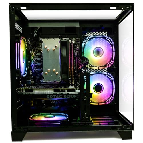 LXZ Gaming PC Desktop, I5-12400F, 2.5GHz, GeForce RTX 3050 6GB, 16GB DDR4 RAM, 1TB NVME SSD, for Gaming and Work, Black