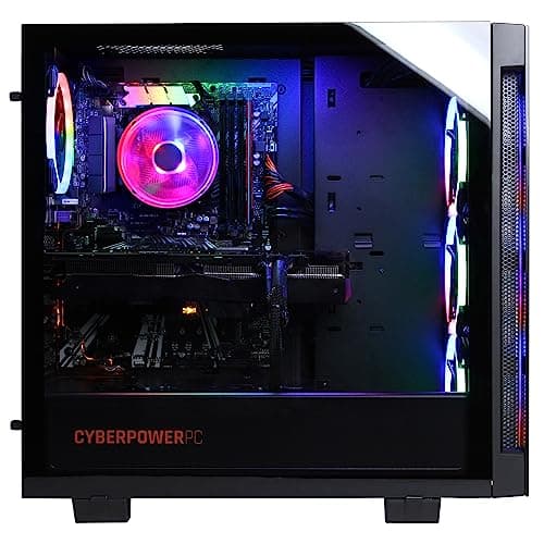 CYBERPOWERPC Gamer Master Gaming PC, AMD Ryzen 5 7600 3.8GHz, GeForce RTX 4060 8GB, 16GB DDR5, 500GB NVMe SSD, Wi-Fi Ready & Windows 11 Home (GMA2700A)