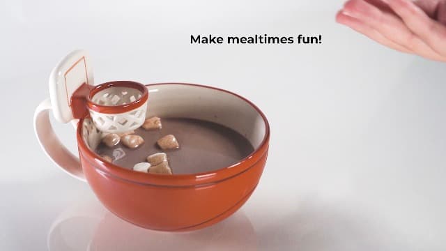 MAX'IS Creations The Mug with a Hoop Basketball Mugs Novelty Coffee Mugs Hot Chocolate Mug Coach Sports Basketball Gifts for Boys 8-12 Accessories Stuff, Funny Christmas Gifts for Kids Family, 16oz