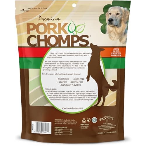 Pork Chomps Dog Chews, 5-inch Munchy Sticks, Assorted Flavors, 50 Count (Pack of 1)
