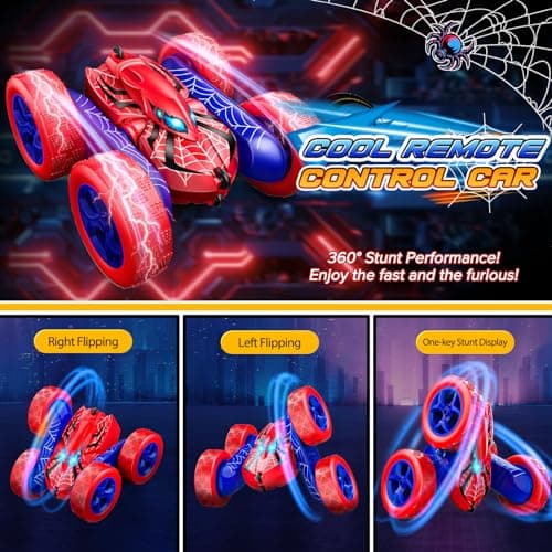 Remote Control Car,RC Cars Boys Toys for 3 4 5 6 7 8 9 10 11 12 Year Old Boy Double Sided 360°Flip 4WD Rechargeable Drift RC Race Car Birthday Gifts Christmas Basket Stuffers for Kids Age 3-12