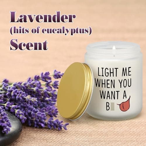 Gifts for Him - Light Me When You Want A B Candle, Funny Birthday Gifts for Men Naughty Valentines Day Engagement Anniversary Christmas Gift for Husband Boyfriend Fiance Guy