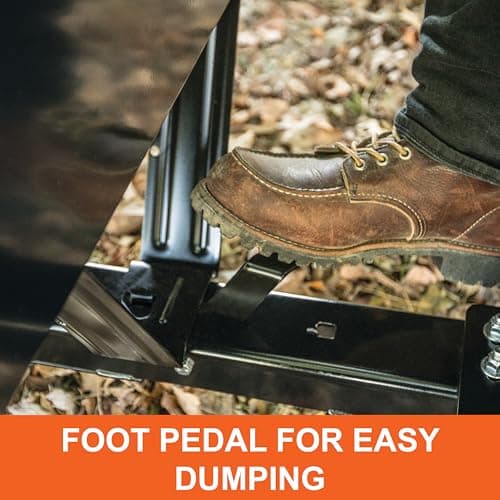 Agri-Fab 45-0631 Large Capacity 32 CU FT Hard Top Mow- N-Vac, Tow Behind Lawn Vacuum, Leaf Vacuum, Gas Powered, Easy Foot Pedal Dumping