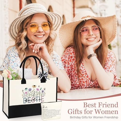 Best Friend Bestie Birthday Gifts for Women, Friendship Gifts for Best Friend Woman, Christmas Mothers Day Valentines Bestie Ideas Presents Basket Set of 6