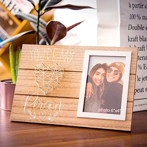 You're My Person Best Friends Picture Frame - Friend Birthday Gift for Women, BFF, Bestfriend, Besties - Long Distance Friendship for Soul Sisters, Big Sis - 4x6 Inches Cute Photo