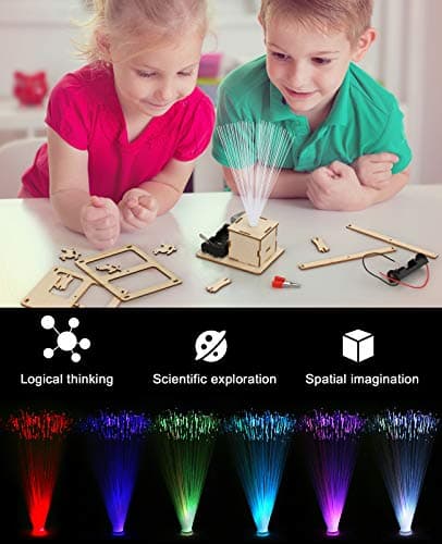 Poraxy 4 in 1 STEM Kits for Kids Age 8-10, Science STEM Projects for Kids 8-12, 3D Puzzles, Educational Craft Building Toys 8-13, Christmas Birthday Gifts for Girls Boys 6 7 8 9 10 11 12 13 Year Old