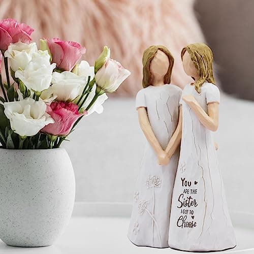 BORLESTA Best Friend Birthday Gifts for Women - Friendship Gifts for Women, Gifts for Friends Women, Sister Birthday Gifts, Bestie Gifts for Women - Friend Hand-Painted Figure