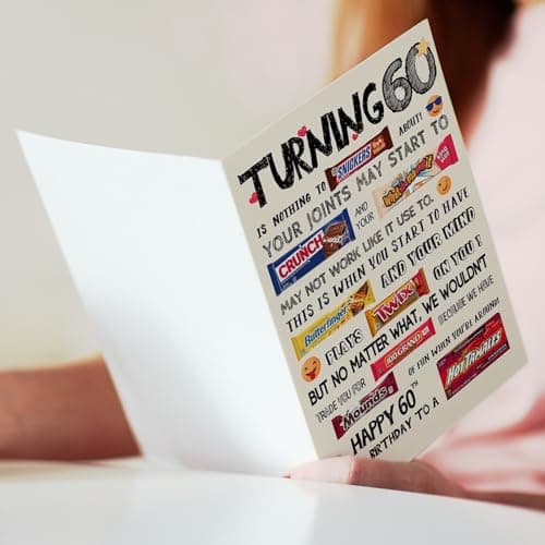 Funny 60th Birthday Card, Happy 60th Birthday Gifts for Women Men, Cool 60 Year Old Birthday Card Gifts for Him Her, Unique 60th Birthday Decorations Ideas for Parents