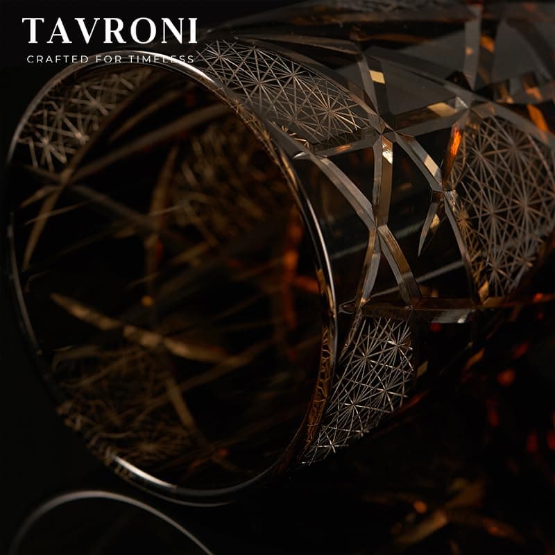 Old Fashioned Edo Kiriko Whiskey Glass Set of 2 – 9 oz Handmade Japanese Cut Crystal Tumblers for Bourbon, Scotch, Cocktail, Liquor – Premium Gift Boxed Drinkware for Men, Dad, Husband