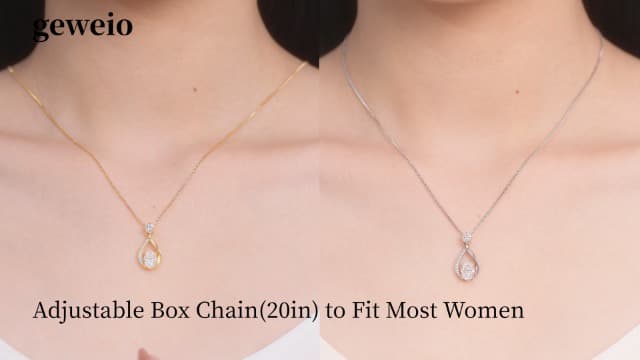 1.5CT Moissanite Infinity Pendant Necklace Anniversary Wedding Gifts for Women Wife Her S925 Sterling Silver 18K White Gold/Gold Filled Jewelry for Birthday Mothers Christmas Valentines Day