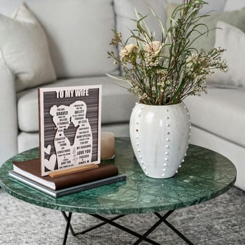 Mothers Day To My Wife Plaque | Valentines Romantic Gifts for Wife from Husband, Rustic Love Sign for Wife's Birthday, Wedding Anniversary, Christmas & Just Because