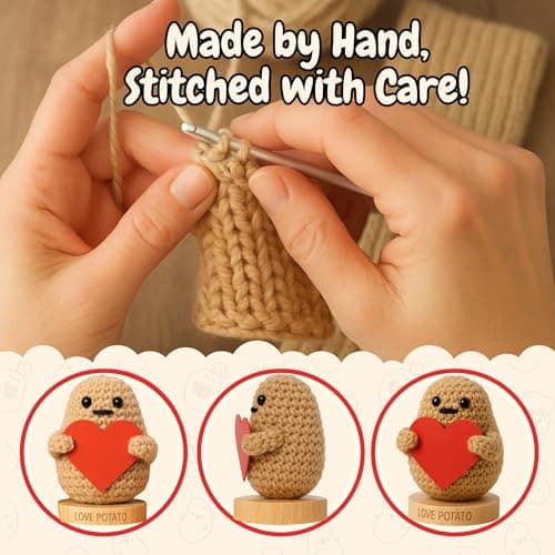 Gift for Husband or Boyfriend - Cute Potato Crochet with 30 Romantic Signs for Him | I Love You Gift Idea for Couples Anniversary, Engagement | Birthday Gift for Men from Wife or Girlfriend