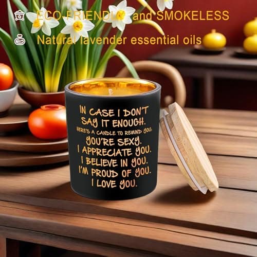 BFJLIFE Candles Gifts for Him Men Romantic Unique Husband Boyfriend Gifts for Valentines Fathers Day Christmas Anniversary Birthday Stocking Stuffers Novelty Lavender Scented Soy Candle