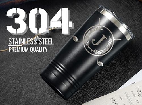 Onebttl Golf Gifts for Men with Initial for Golfer & Golf Lovers, 20oz Travel Mug with Golfing Design, Perfect Gifts for Men, Birthday, Christmas - J