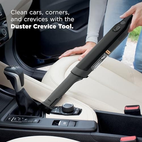 Shark WANDVAC Cordless Hand Vac, Lightweight, Versatile and Portable at 1.4 lbs., Powerful Suction for Pet Hair, Charging Dock, One-Touch Empty for Car & Home, Duster Crevice Tool, Black, WV201BK