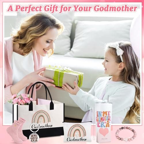 Godmother Proposal Gift Set, Will You Be My Godmother Gifts, God Mother Gifts Ideas Include Insulated Tumblers Mothers Day Christmas Birthday Baptism Present for Women Mom