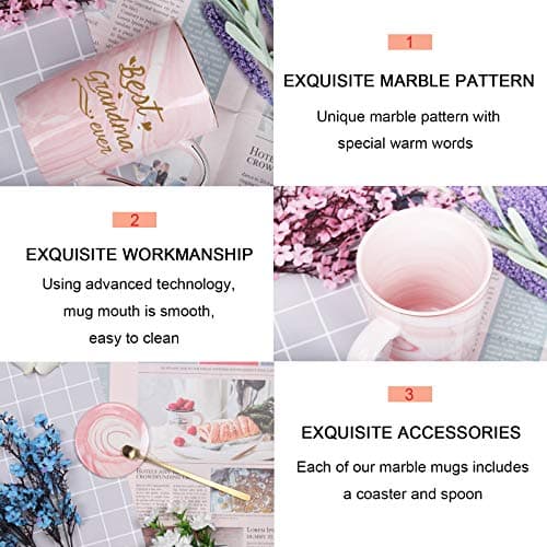 Best Grandma Grandpa Ever Mug Best Grandparents Mugs New Grandparents Mugs Birthday Mothers Day Gifts for Grandma and Grandpa from Granddaughter Grandson Grandchildren Grandkids 14 Ounce Gift Box