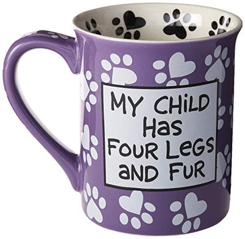Enesco 4026112 Our Name is Mud “Dog Mom” Stoneware Mug, 16 oz., Multicolor